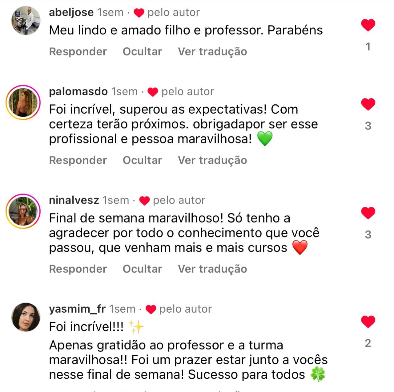 Depoimento de aluno VSV