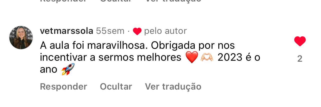 Depoimento de aluno VSV