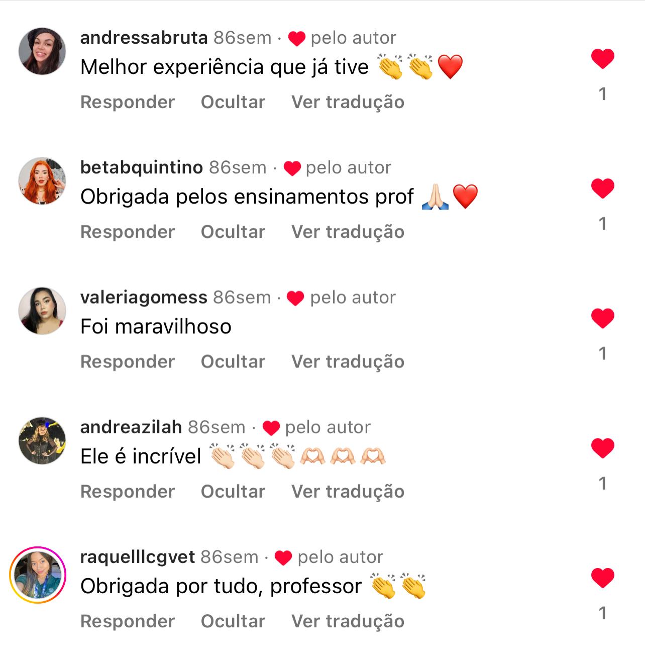 Depoimento de aluno VSV