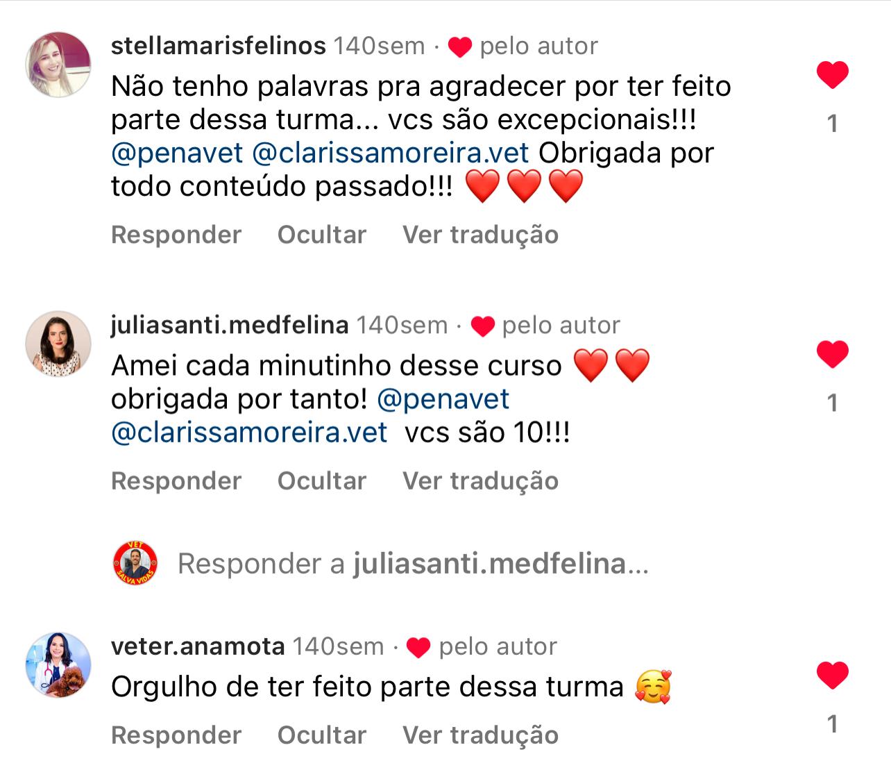Depoimento de aluno VSV